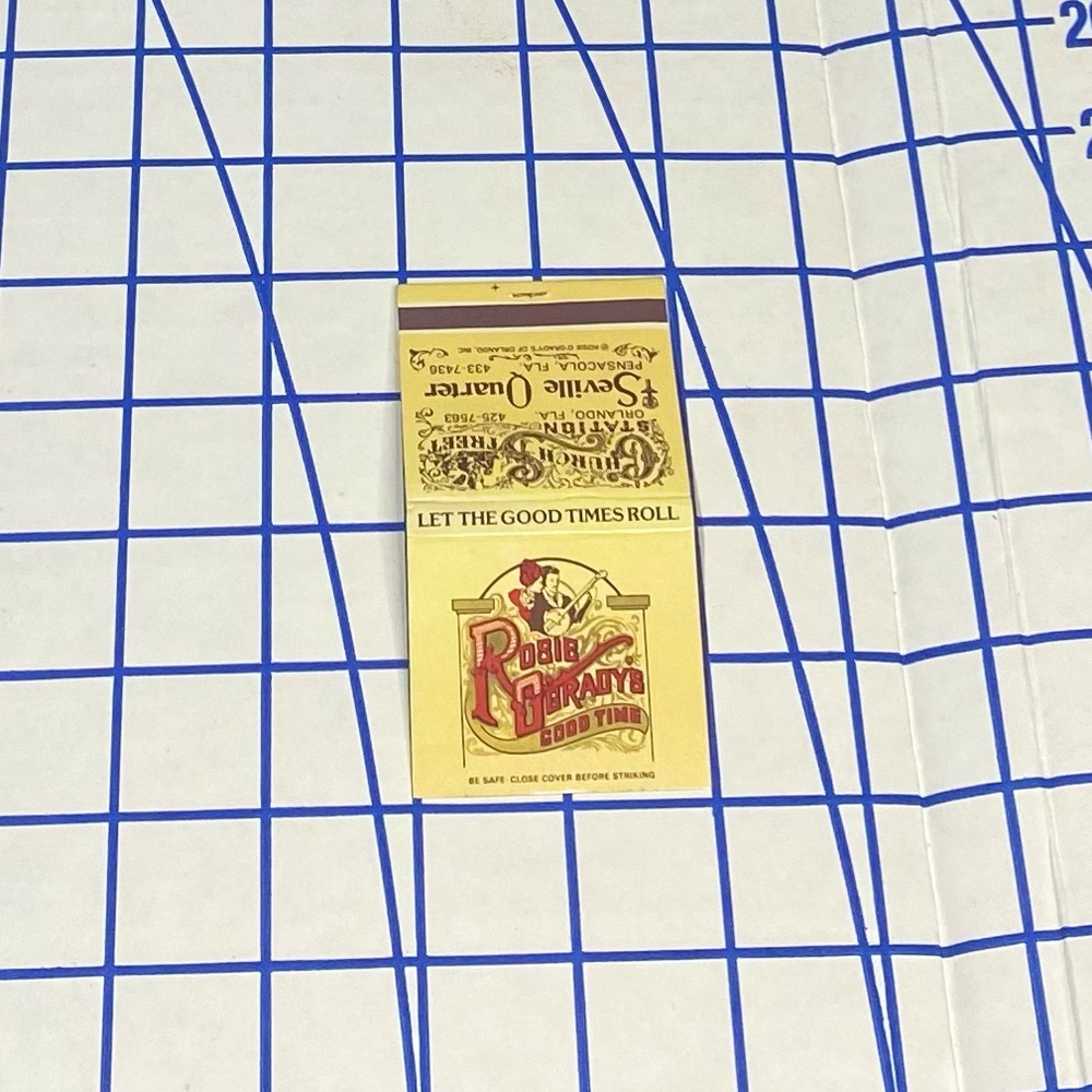 Vintage Rosie O’Grady’s Good Time Matchbook